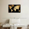thumbnail image 2 of Elephant Stock Soil World Map Wall Art - Horizontal Canvas Wall Art - Living Room Wall Decor - Map Canvas - Black And Orange Decor - 30" x 20", 2 of 4