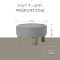 thumbnail image 6 of Maven Lane Celia Contemporary Upholstered Ottoman with Refined Grey Wood Finish, 6 of 7
