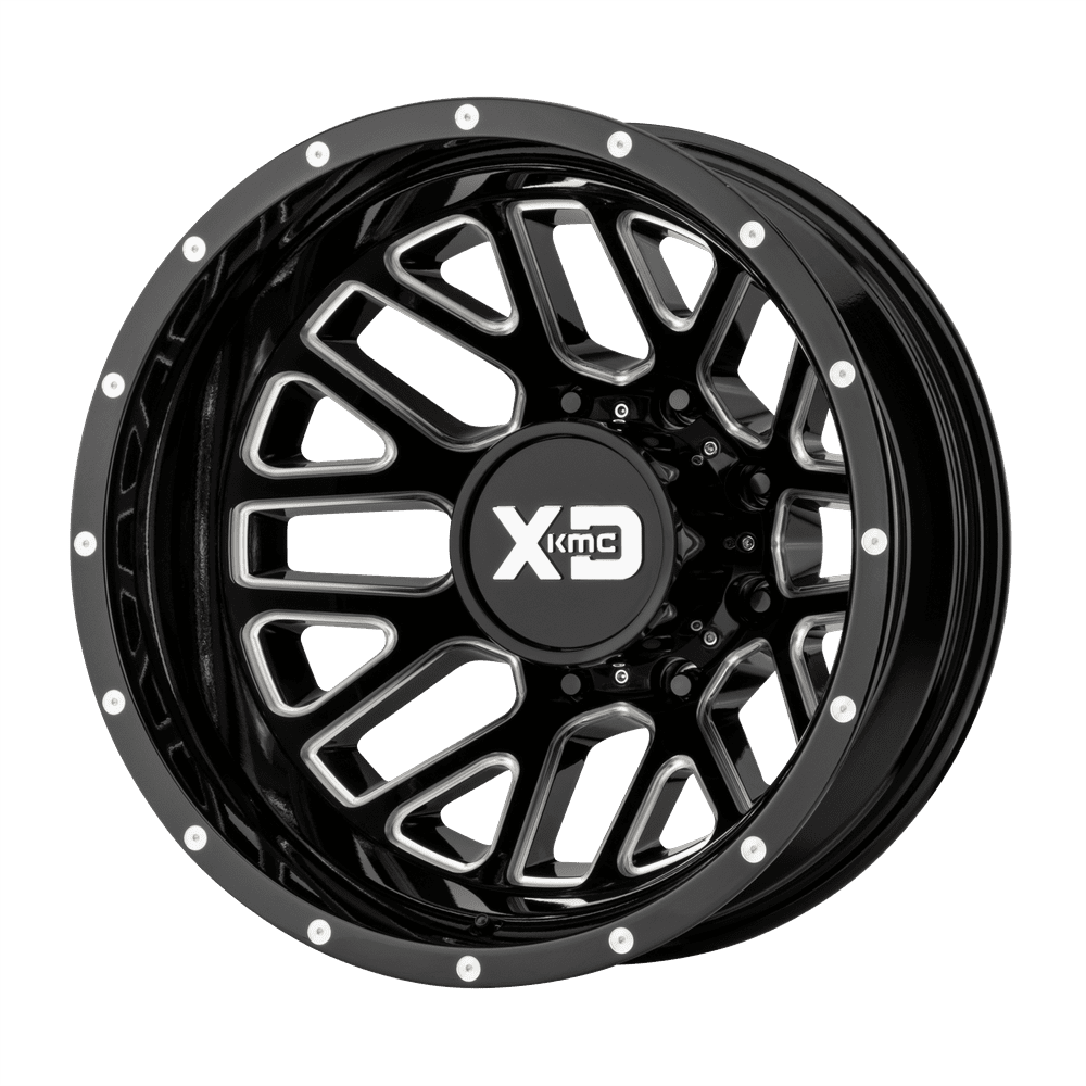 20" Inch 8x6.5 Wheel Rim XD XD843 DUALLY 20x8.25 198mm Black MillRear