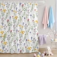 thumbnail image 2 of Shower Curtain Wildflowers Leavs Shower Curtains for Bathroom Decor, Waterproof Polyester Shower Curtain Set with Hooks, Standard Size 72" x 72" Floral Plant, 2 of 9