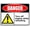 Warning Sign 6, variant on Danger Sign Overhead Hoist - 8"x12" Vintage Metal Warning Wall Decor for Home Farm Bar Coffee Shop Club