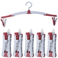thumbnail image 1 of GOOHOCHY 6 perchas plegables con clip de metal para ropa, 1 of 8