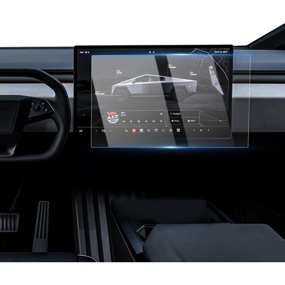 Screen Protector for 2024 2025 Tesla Cybertruck 18.5-Inch Touchscreen, 2024 2025 Cybertruck Accessories Navigation Protective Film Tempered Glass HD Anti Glare