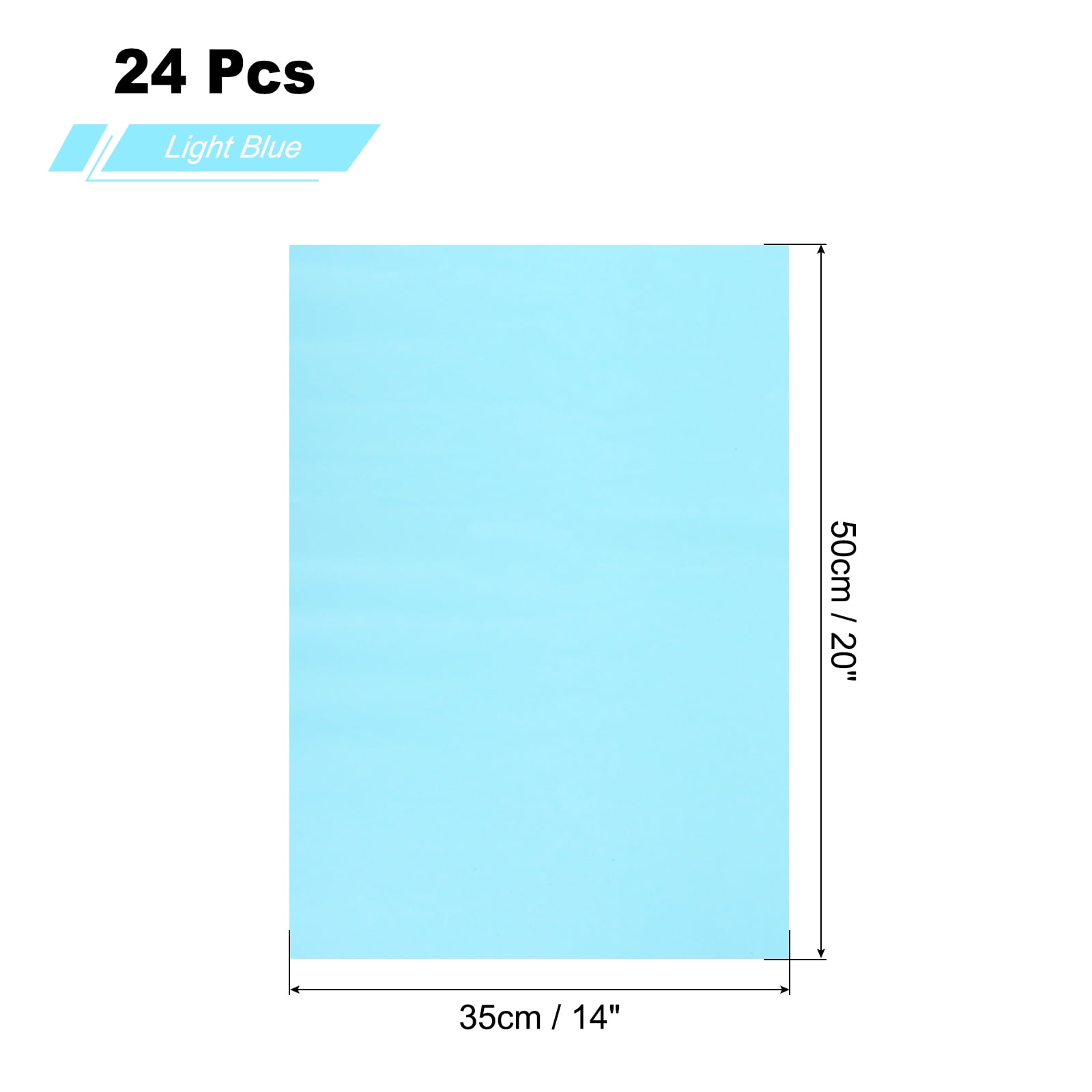 Uxcell 24 Sheets Tissue Paper 14" x 20", Tissue Paper for Gift Bags Tissue Paper Light Blue for Gift Wrapping