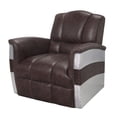 thumbnail image 4 of DeeHome ACME Brancaster Accent Chair, Retro Brown Top Grain Leather & Aluminum 59716, 4 of 6