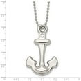 thumbnail image 5 of Chisel Stainless Steel Polished Hollow Anchor Pendant on a Ball Chain Necklace - 22", 5 of 8