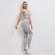 thumbnail image 4 of Conjunto de sujetador deportivo y leggings para mujer - Pantalones cortos de yoga, poliéster y spandex, cintura alta - Tallas S-XL, 4 of 6