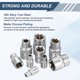 thumbnail image 5 of Uxcell 4pcs E-Torx Socket 1/2" Drive E22 Star Metric Socket 1.5" Length External Torx Shallow Sleeve 35K Alloy Steel Chrome 6 Point Spline Sleeve para Reparaciones de Autos, 5 of 7