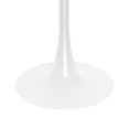 thumbnail image 4 of LeisureMod Bristol 27" Round Dining Table with MDF Wood Top and White Steel Pedestal Base for Kitchen and Living Room in Light Natural, 4 of 5