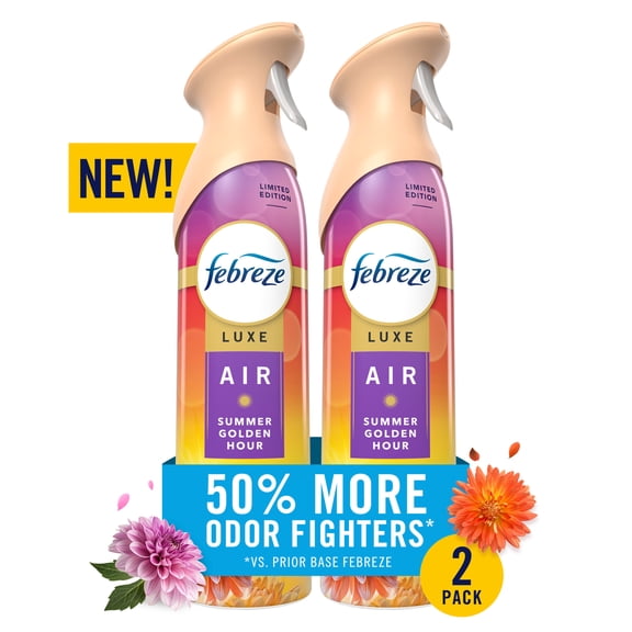Febreze Air Mist Air Freshener Spray, Summer Golden Hour, 8.1oz, 2ct