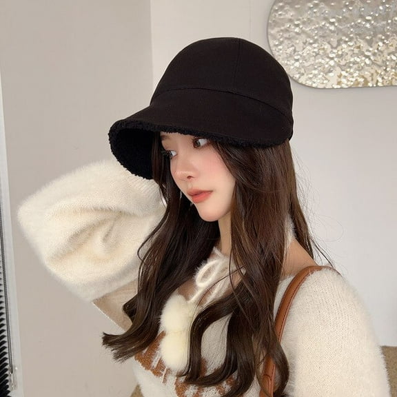 CoCopeanut Men Women Winter Cap Hat Thick Warm Unisex Baseball Cap Fashion Earflap Cap Men Women Berber Fleece Baseball Bomber Hat Panama