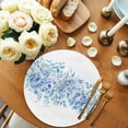 thumbnail image 2 of Blue Eucalyptus Leaves Round 13 Inch Placemats Set of 6, Spring Summer Botanical Floral HeatResistant Non Slip Place Mats for Dining Table, Wipeable Braided Kitchen Table Mats for Housewarming, 2 of 9