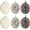 Khaki, Dark Brown ,Beige, variant on Boao 6 Pcs Bath Shower Pouf Sponge Mesh Pouf Shower Ball Exfoliating Body Sponge Pad Scrubber Glove with Flower Bath Ball (Beige,Green,Purple)