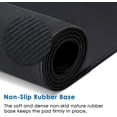 thumbnail image 4 of Large Gaming Mouse Pad with Stitched Edges, Extended Mousepad with Superior Micro-Weave Cloth, Non-Slip Base, Water Resist Keyboard Pad, Desk Mat for Gamer, Office & Home, 31.5 x 11.8 in, Black, 4 of 6