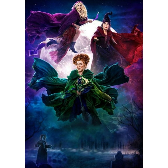 Hocus Pocus Diamond Art Painting Kits, Diamond Art, Full Drill 5d Diamond Dots Kits Gem Art for Adults Wall Home Decor(12"x16")