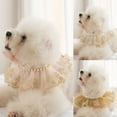 thumbnail image 2 of Lace Pet Collar Breathable Stylish Pet Supplies Dog Cat Lace Collar with Artificial Pearls for Dog, 2 of 8