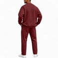 thumbnail image 4 of Men's 2 Piece Loose Fit Crewneck Tracksuit Set, Long Sleeve Pullover Sweatshirt & Drawstring Sweatpants with Side Pockets, Workout Running Activewear Outfit, 4 of 6