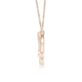 thumbnail image 2 of Angara Natural Diamond Necklace - Interlocking Diamond Circle Necklace in 14K Rose Gold for Women, 2 of 8