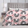 thumbnail image 5 of Cute Raccoon Blanket for Girls Women Gifts for Raccoon Lovers Raccoon Throw Blanket for Kids Adults Ultra Soft Cozy Fleece Blanket for Couch Sofa \u200bBed Pink 50"x60", 5 of 6