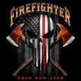 thumbnail image 2 of American's Pride Firefighter Skull Of Freedom Firefighter 100% Cotton Black T-Shirt Medium, 2 of 2