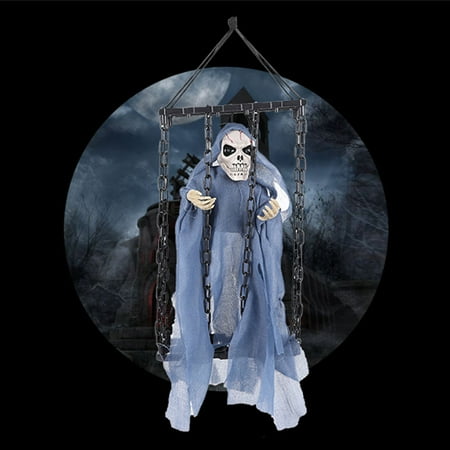 

Tiitstoy Halloween Haunted House Trick Chain Cage Ghost Electric Light with Sound Effect Chain Cage Ghost Funny Toy