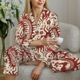 thumbnail image 5 of KLL Dragons1 Print Women's Long Sleeve Pajamas with Pants Sleepwear Loungewear 2 Set-X-Large, 5 of 7