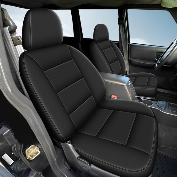 DIKSOAKR Custom Fit Seat Covers For Jeep Cherokee 1984-2001 Classic Limited Full Set Leather Car Seats Cover (Black,5 Seats)