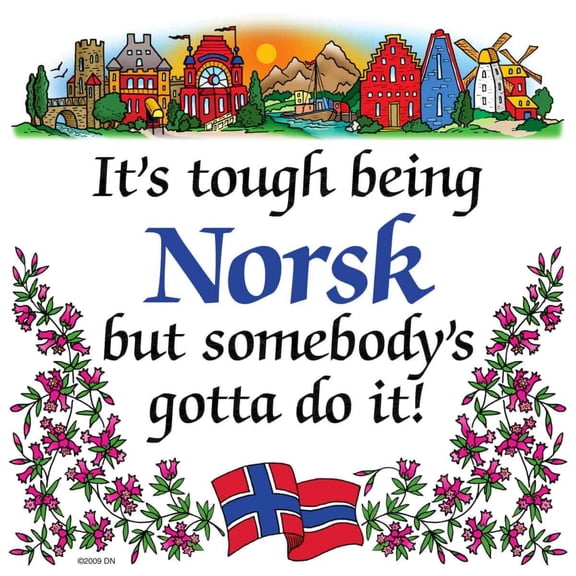 NRSK Kitchen Wall Plaques Tough Being Norsk | Rectangular