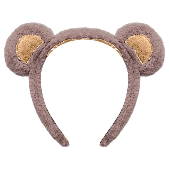 IDALL Plush Ears Headbands – Soft Costume Hair Accessories for Party, Dress-Up Brown 1 One Size