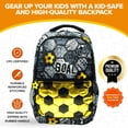 thumbnail image 2 of Mochila decorativa metálica para niños temática de fútbol 42 cm con 3 compartimentos, 2 of 6