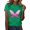 Green, variant on Womens Tops Summer Maternity T-Shirts Women Women's Casual T Shirts with Cancer Awareness Ribbon Print Short Sleeve Round Neck Basic Style for Everyday Wear Floral Print Relaxed Blouse S