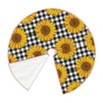 thumbnail image 3 of Salouo Sunflowers Christmas Tree Skirt 30" Farmhouse Christmas Decorations Snowman Xmas Tree Skirt Tree Mat for Holiday Party Decor, 3 of 8