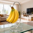 thumbnail image 4 of Modern Banana Hanger-Fruit Hanger Tree Stand with Stainless Steel Hook to Keep Bananas Fresh for Kitchen Countertop, 4 of 8