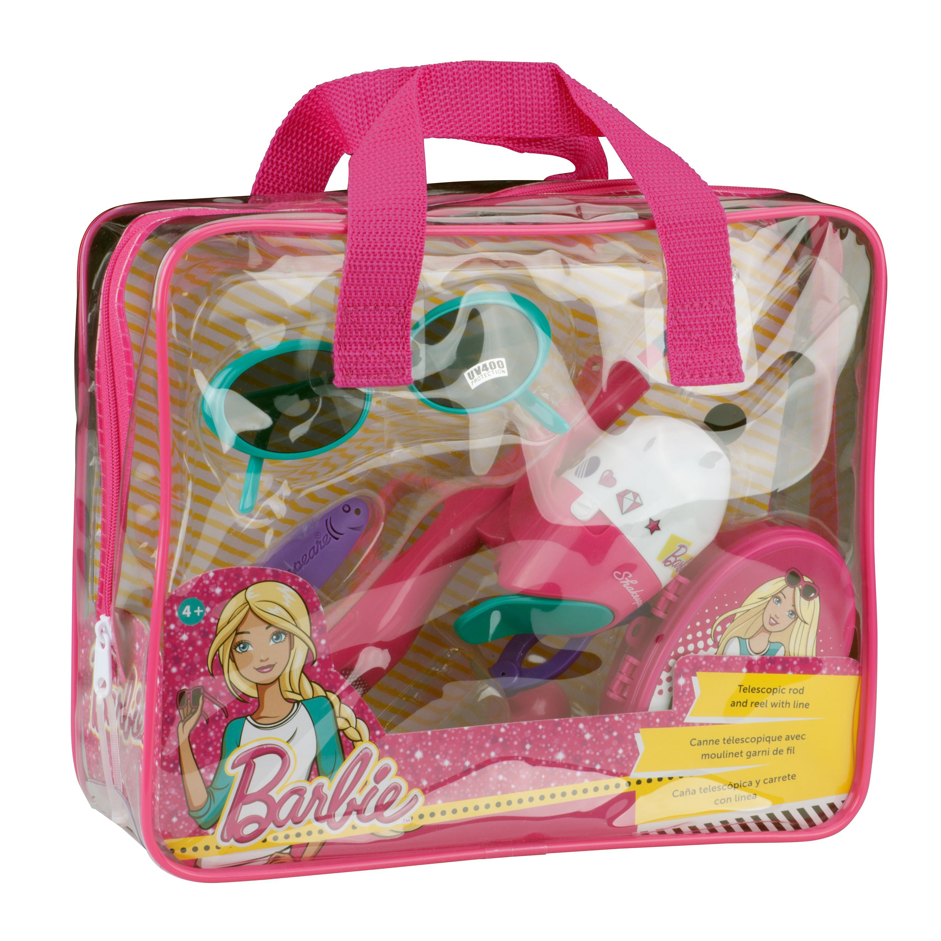 Shakespeare Barbie Youth Fishing Rod and Reel Combo Purse