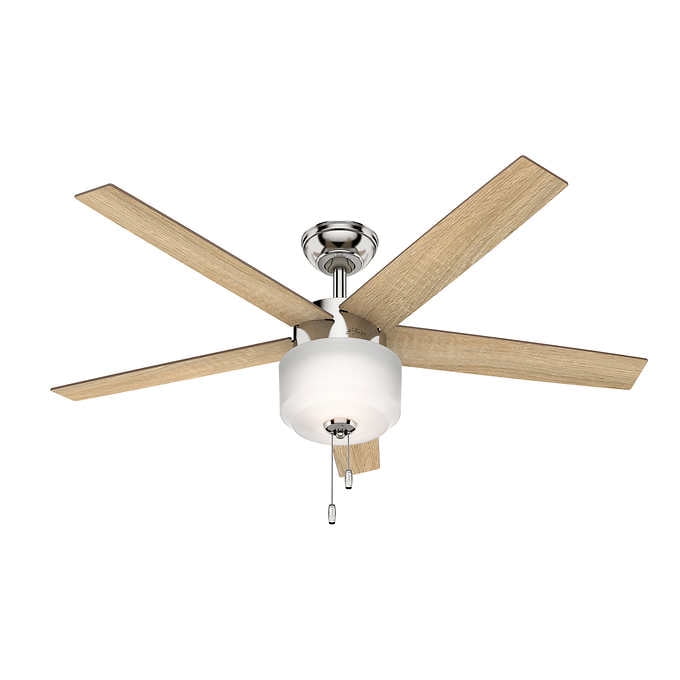 Hunter Kershaw Glamour 52 In Led Ceiling Fan With Polished
