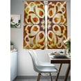 thumbnail image 4 of Abstract Art Sheer Curtains 63 Inches Long 2 Panels Bohemia Yellow Floral National Style Light Filtering Semi Sheer Window Curtains Drapes for Bedroom Living Room 52"x63", 4 of 7