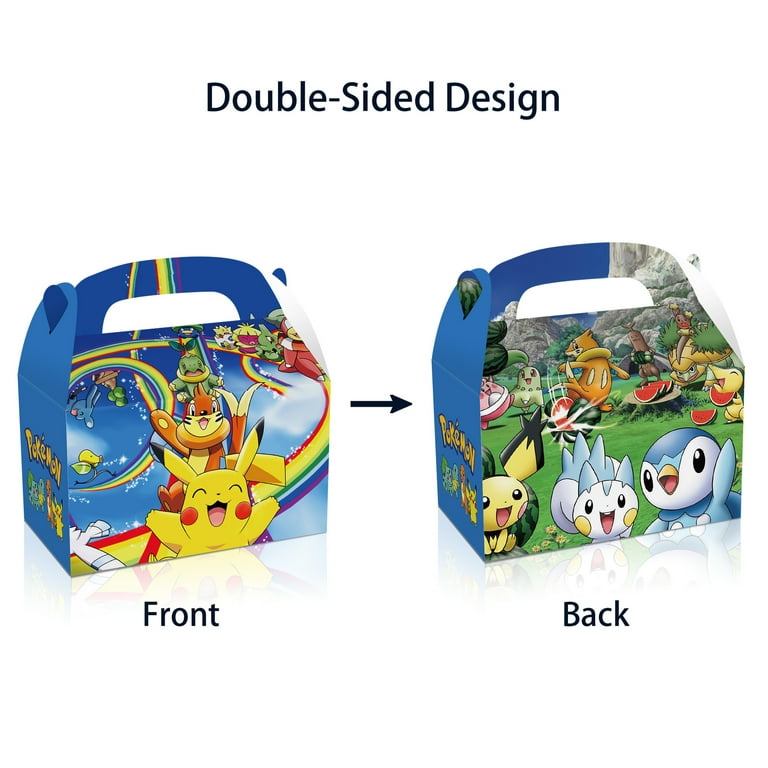 12Pcs Pokemon Party Favors Cartoon Party Supplies Decorations Gift Boxes  Candy Boxes Halloween Christmas Thanksgiving Pokemon Hot Kids Party Favors