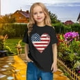 thumbnail image 5 of ZACPNCV Flag Shirt for Toddler Kids Boys Girls USA Flag Heart Graphic T-Shirt 4th of July Shirt Patriotic Tee Tops Black 9-10 Years, 5 of 9