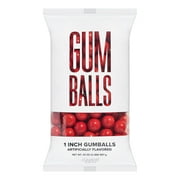 Candy Envy - Red 1 Inch Gumballs - 2lb Bag - Approximately 113 Gumballs Per Bag - North American Made & Kosher Certified