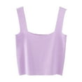 thumbnail image 2 of Tank Tops for Women under $5 Sleeveless Round Neck Tank Ladies Summer Printed Top Purple Free Size, 2 of 3