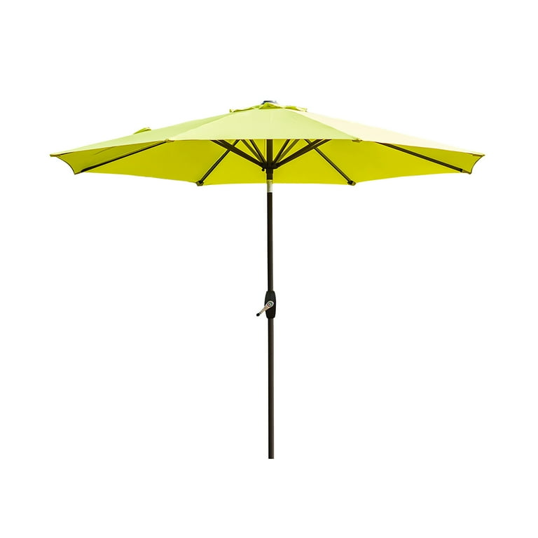 lime green 9 ft patio umbrella WestinTrends Outdoor Market Table with Round Resin Base The canopy is supported by a strong steel frame and a rust Garvee 9 ft. Patio Umbrella,