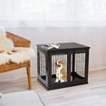 thumbnail image 2 of SAEWUD Dog Crate Furniture, Small Dog Cage End Table with Two Opening Sides, Lockable Door, Puppy Kennel Indoor, Cute and Decorative, Coffee, 2 of 18