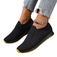 thumbnail image 2 of Domuza Women's Breathable Walking Sneakers, lightweight non-slip casual shoes, comfy for work, tennis, shopping and travel. Black 7（EU-38）, 2 of 6