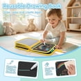 thumbnail image 2 of Reusable Scribble Book and Markers, Portable Drawing Book, Erasable Reusable Sketchpad with Pen and Storage Bag(Yellow-Page10), 2 of 6