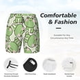thumbnail image 3 of Sikiie Cute Frog Print Men's Double Layer Swimming Trunks, Adjustable Waistband and Pockets Sports Swimming Trunks, Beach Swimwear-XX-Large, 3 of 6