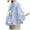 Blue, variant on Summer Tops for Women Crisp Loose Bat Sleeve Back Tie Bow Floral Comfortable Long Sleeves Blue Tshirts for Women L
