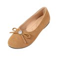 thumbnail image 2 of Domzle Flats for Women Bowknot Round Toe Dress Shoes Dressy Ballet Flats Comfortable Lightweight Slip On Shoes for Office Brown US-10, 2 of 4