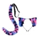 thumbnail image 4 of Diadema con orejas de animales, conjunto de cola, tocado, accesorios de disfraz, tocados, adorable vestido de cola larga para juegos de rol, mujeres y azul rosado, 4 of 10