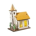 thumbnail image 4 of STARTIST Lighted Miniature House Tiny House Mockup Garden House Ornament Wooden Craft, Christmas Cabin Model for Mantel Indoor Bedroom 9.4cmx7.1cmx12.5cm, 4 of 8