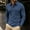 Dark Blue, variant on Fznquz Golf Polos Long Sleeve Gray Dress Slim Shirts Winter 2025 Pocket Button Big and Tall Mens Clothes